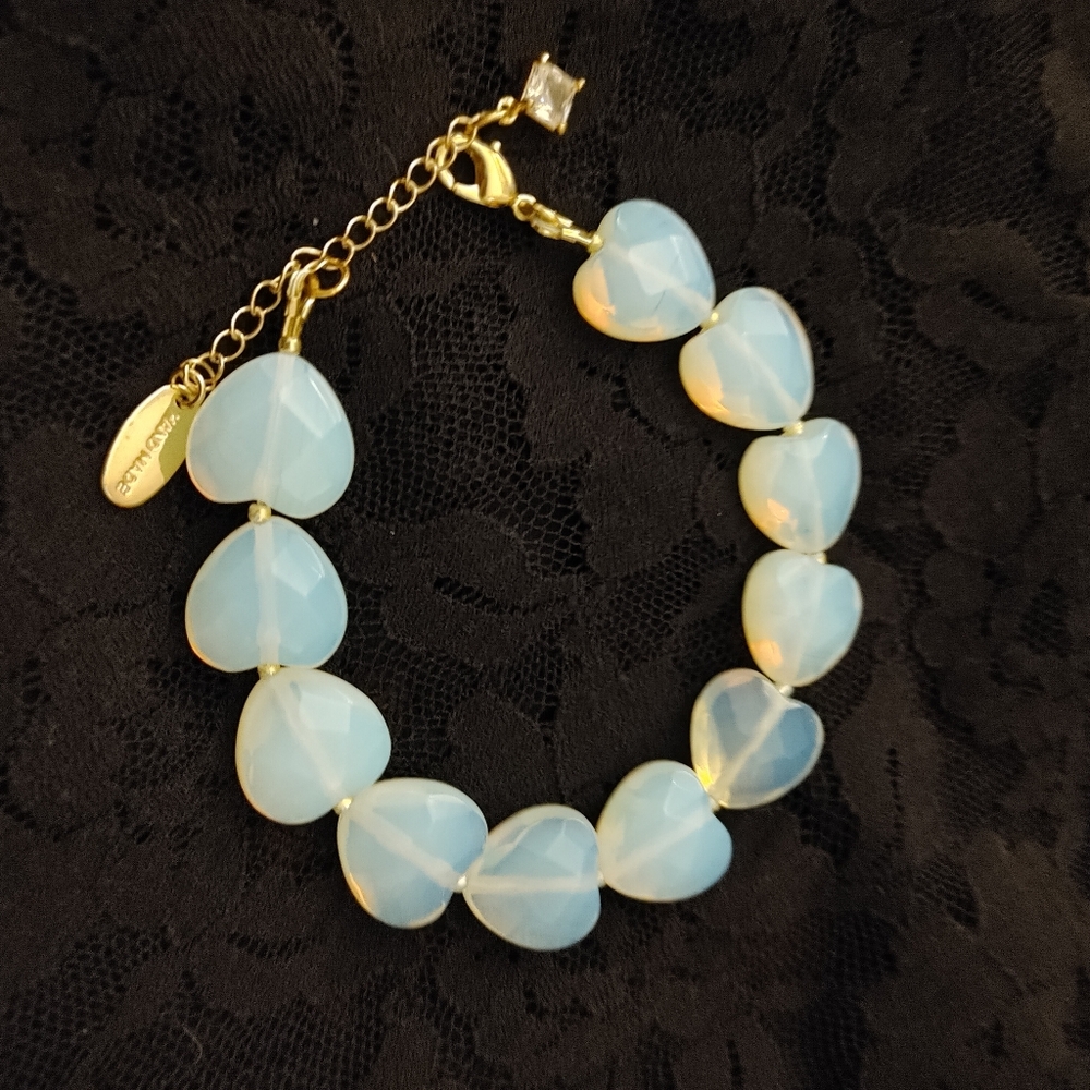 Opal Heart Charm Bracelet🤍💎